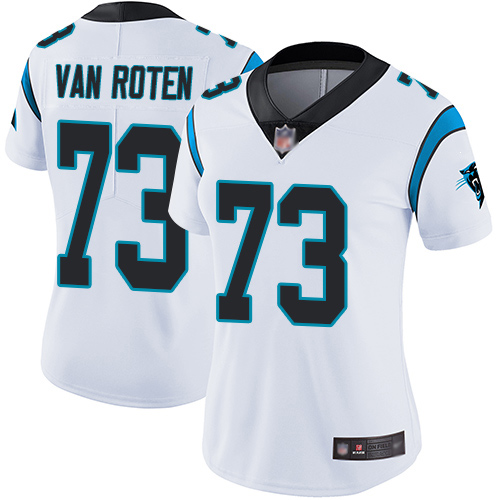 Carolina Panthers Limited White Women Greg Van Roten Road Jersey NFL Football #73 Vapor Untouchable